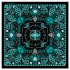 Hot Leathers womens Motorcycle bandannas, Black/Turquiose, 21 Inch x Inch US view 1