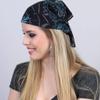 Hot Leathers womens Motorcycle bandannas, Black/Turquiose, 21 Inch x Inch US view 2