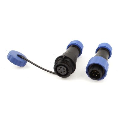 uxcell Pair Waterproof Aviation Cable Connector + Socket SD16-5 5 Pin IP68