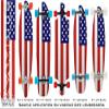 USA American Flag 01 - Decal Style Vinyl Wrap Skin fits Longboard Skateboards up to 10"x42" (Longboard NOT Included) view 2