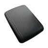 RedlineGoods armrest Cover Compatible with Ford Mustang 2015-23. Tailor Made - not Universal. Genuine top-Grade Italian Black Perforated Leather with Silver Thread view 1