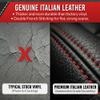 RedlineGoods armrest Cover Compatible with Ford Mustang 2015-23. Tailor Made - not Universal. Genuine top-Grade Italian Black Perforated Leather with Silver Thread view 3