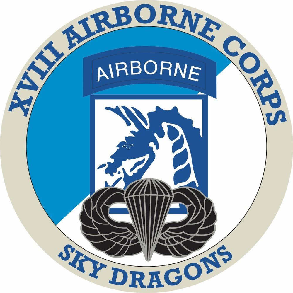 18th Airborne Corps with Jump Wings 10 Inch Decal