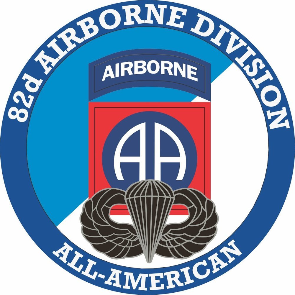 82nd Airborne with Jump Wings 5.5 Inch Decal (2 Pack)