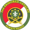 2nd Armored Cavalry with Sabres 3.8 Inch Decal (2 Pack) view 1