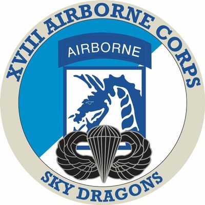 18th Airborne Corps with Jump Wings 5.5 Inch Decal (2 Pack)