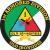 1st Armored Division with Armor Insignia 5.5 Inch Decal (2 Pack) view 1