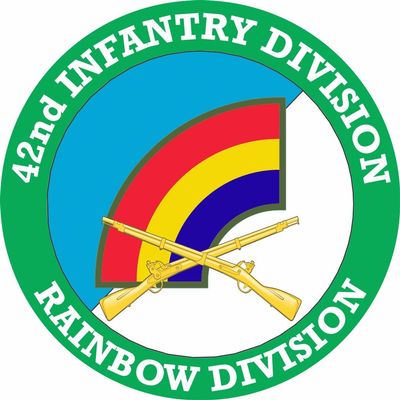 42nd Infantry Division with Crossed Rifles 3.8 Inch Decal