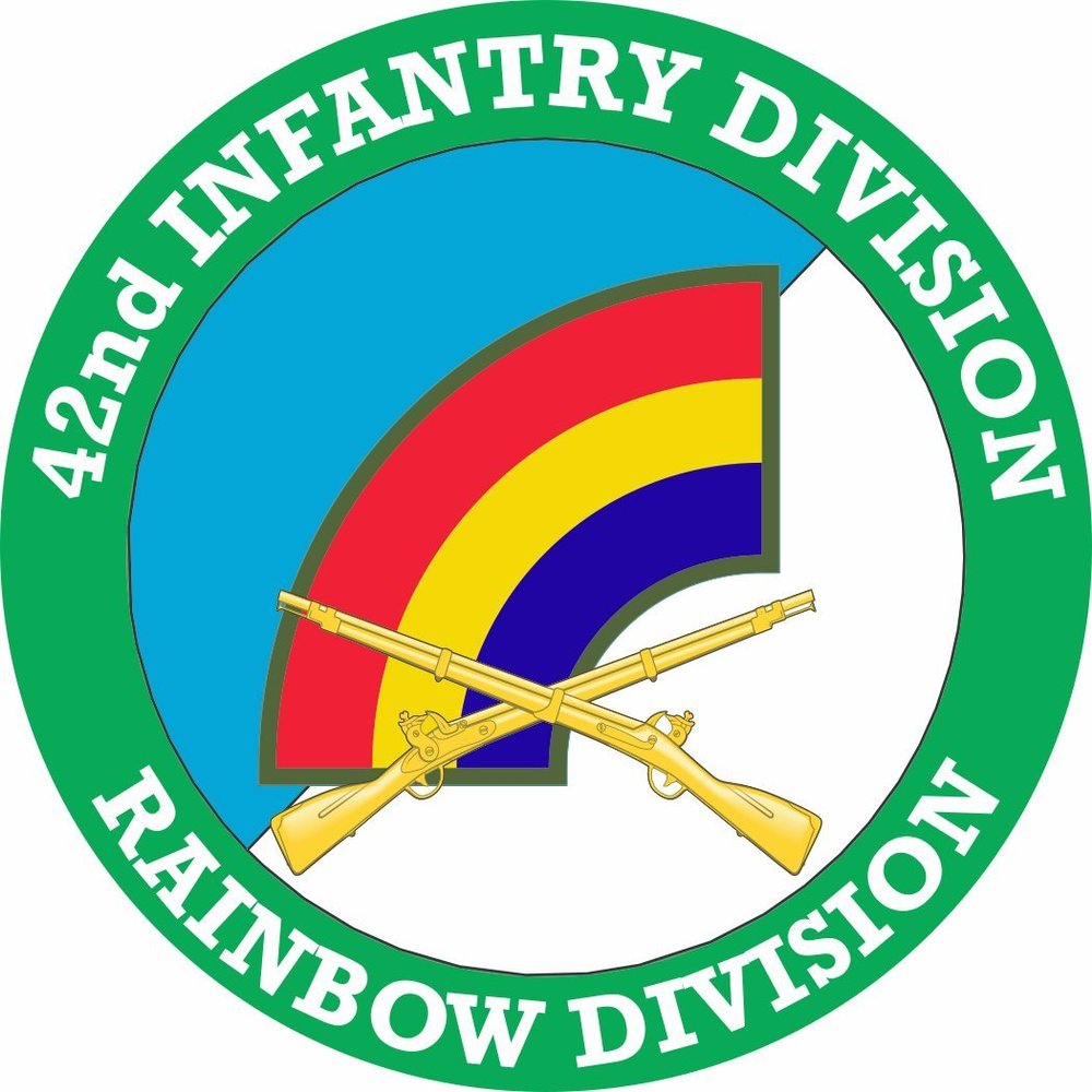 42nd Infantry Division with Crossed Rifles 3.8 Inch Decal