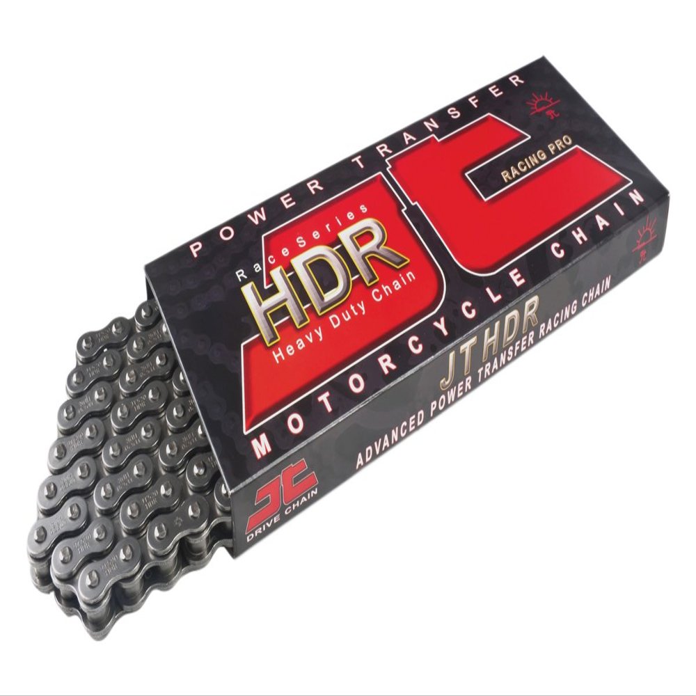 JT Chain JTC428HDR124SL (428 Series) Black Steel 124 Link Heavy Duty Non O-Ring Chain with Connecting Link