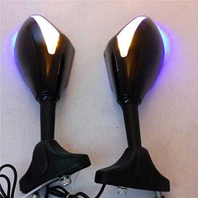 XKH- Replacement of Motorcycle Blue Led Mirror For Fzr Yzf Fz1 Fazer Fjr1300 Ninja Zx10R Zx 12R Er 6F new