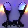 XKH- Replacement of Motorcycle Blue Led Mirror For Fzr Yzf Fz1 Fazer Fjr1300 Ninja Zx10R Zx 12R Er 6F new view 2