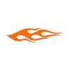 Flame Fire Splash - Vinyl Decal Sticker - 9" x 2.3" - Orange view 1