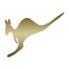 Jumping Kangaroo - Vinyl Decal Sticker - 5" x 3.75" - Gold view 1