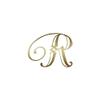 Monogram Font R Initial - Vinyl Decal Sticker - 5" x 3.75" - Gold view 1