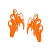 Claw Rip Tear - Vinyl Decal Sticker - 4" x 3.75" - Orange view 1
