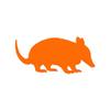 Decorative Decal - Armadillo 8" x 3.75" - Orange - Vinyl Sticker view 1