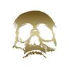 Skull Bones Skeleton - Vinyl Decal Sticker - 3.75" x 4" - Gold view 1