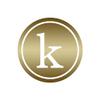 Typewriter Font K Initial - Vinyl Decal Sticker - 3.75" x 3.75" - Gold view 1