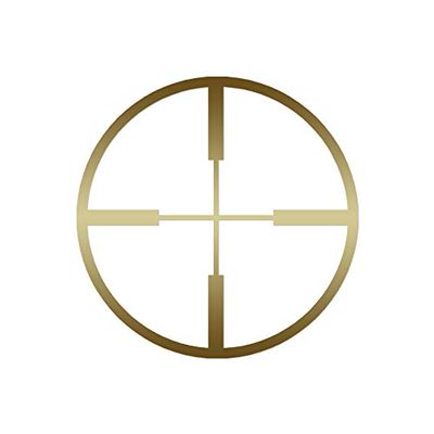Decorative Decal - Crosshair Target 3.75" x 3.75" - Gold - Vinyl Sticker