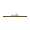 Cruiser Ship Navy Destroyer - Vinyl Decal Sticker - 12" x 2" - Gold view 1