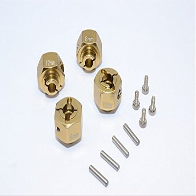 GPM For HPI Crawler King Upgrade Parts Aluminum Hex Adapter (12X8mm) - 4 Pcs Set Titanium