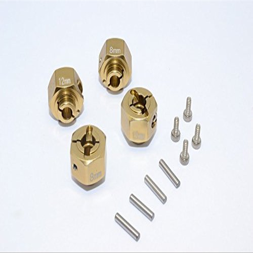 GPM For HPI Crawler King Upgrade Parts Aluminum Hex Adapter (12X8mm) - 4 Pcs Set Titanium