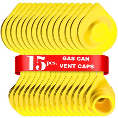 Mr. Yellow Cap 15pcs Yellow Gas Can Vent Caps - Can Vents For Plastic Cans