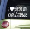 I Love Someone with Crohn's Disease *H965* 8" Sticker Decal Cure view 2