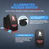 MICTUNING LS08302 5pin BIGFOOT Rocker Switch ON-OFF LED Light 20A 12V Red view 2