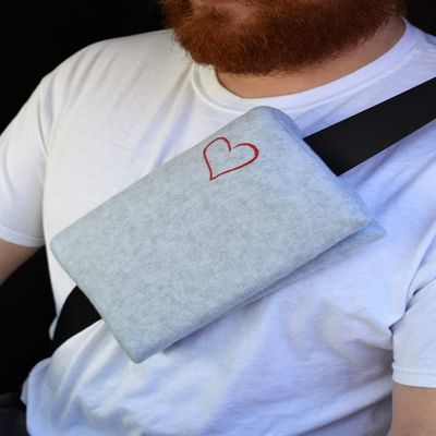 The Chest Buddy-Open Heart Surgery Seatbelt Cushion-Gray
