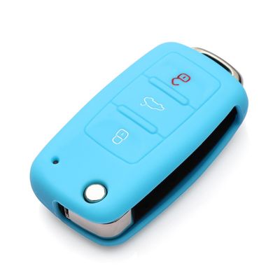 AndyGo Protective Silicone Key Cover Keyless Entry Remote Fob Shell Fit for VW Volkswagen 3 Button