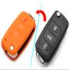 AndyGo Protective Silicone Key Cover Keyless Entry Remote Fob Shell Fit for VW Volkswagen 3 Button view 3