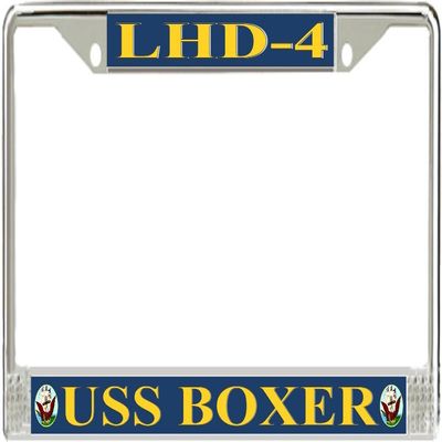 MilitaryBest USS Boxer LHD-4 License Plate Frame