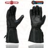 Milwaukee Leather Men's Gauntlet Motorcycle Hand Gloves-Black Leather Thermal Lined with Conchos on Cuff- SH238 - X-Small view 4