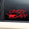 Nashville Decals Crazy Cat Lady Vinyl Decal Laptop Car Truck Bumper Window Sticker - Red view 1