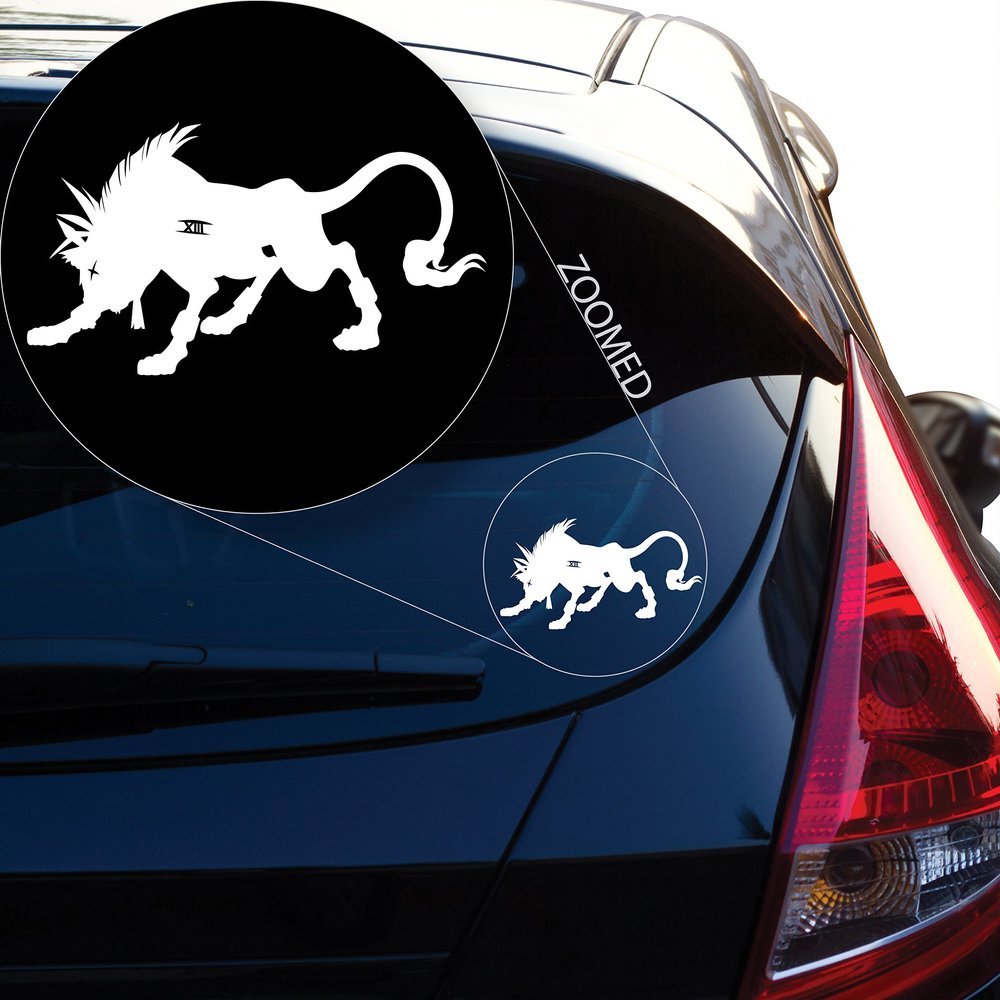 Yoonek Graphics FF7 Nanaki Decal Sticker for Car Window, Laptop and More. # 824 (6" x 10.8", White)