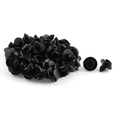 uxcell 50Pcs Black Plastic Rivet Trim Clips 8mmx13mmx19mm