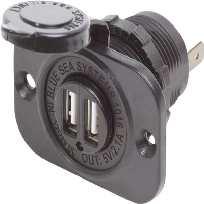 Blue Sea - 1016-BSS 12VDC Socket Dual USB Output 5V 2.1A (10EA)