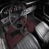 Furstil Automotive - The Original Coco Mats - Custom Fit Floor Mats Hand-Made in USA for 1984-1989 Porsche 911 Targa Carrera 930 Body Black Red Dot-Front and Rear Set-Four Piece view 2