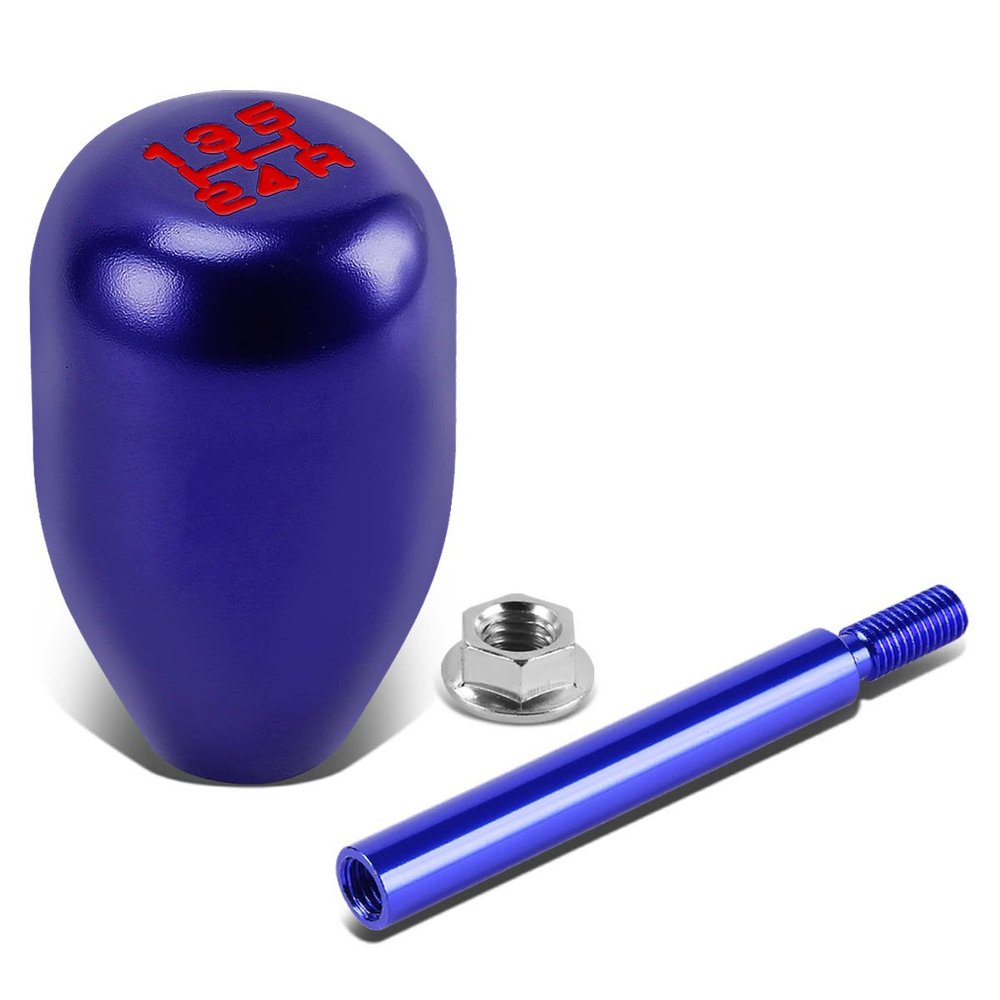 Auto Dynasty Compatible with Civic/Del Sol/CRX/Integra 3.75 Inches Short Shifter Extension + 5-Speed Gear Knob, Blue
