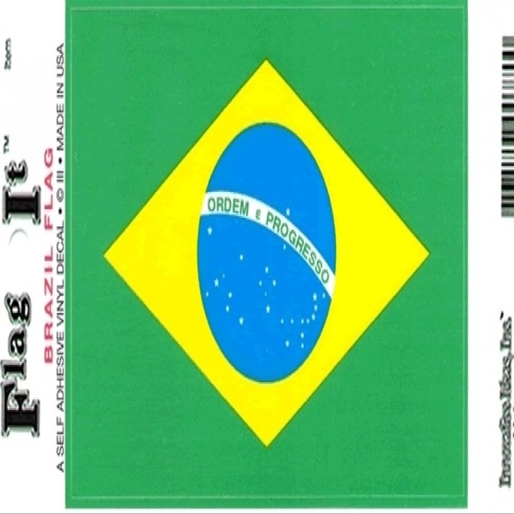 Brazil Flag Car Decal Sticker [3.5x5" - Green/Yellow/Blue]