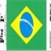 Brazil Flag Car Decal Sticker [3.5x5" - Green/Yellow/Blue] view 1