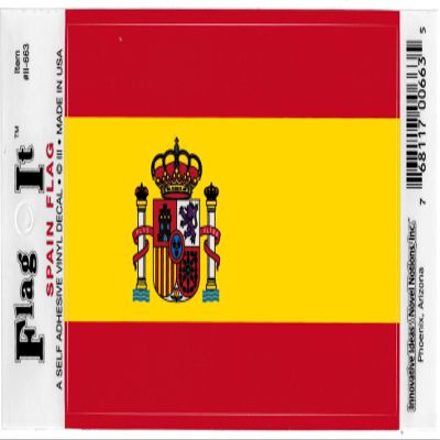 Spain Flag Car Decal Sticker [3.5x5" - Red/Yellow]