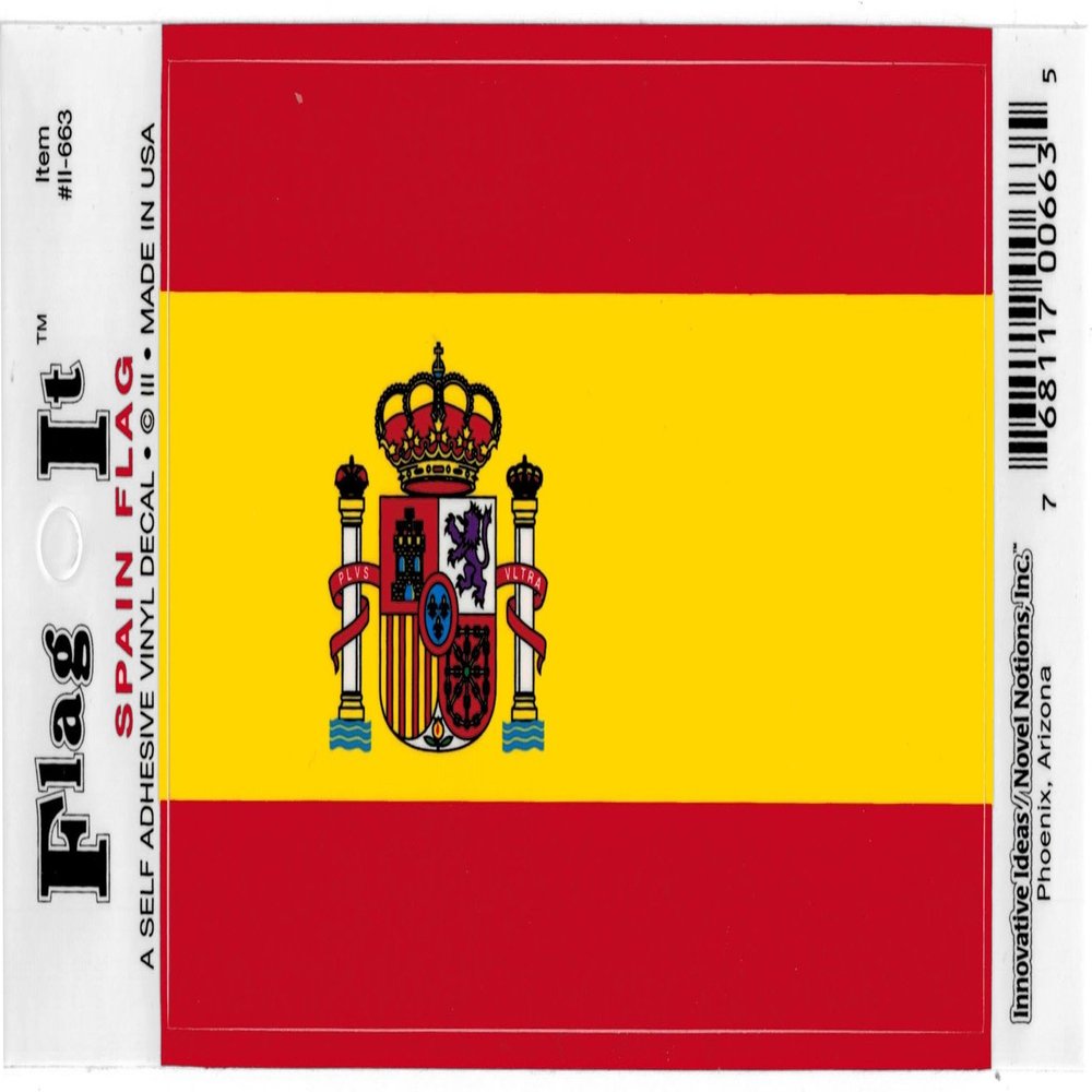 Spain Flag Car Decal Sticker [3.5x5" - Red/Yellow]