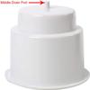 Amarine Made 3Pcs Recessed Drop in Plastic Can and Drink Holder with Drain for Boat, Car and Marine, White view 3