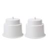 Amarine Made (Set of 5) White Recessed Drop in Plastic Cup Drink Can Holder with Drain, for Boat view 4