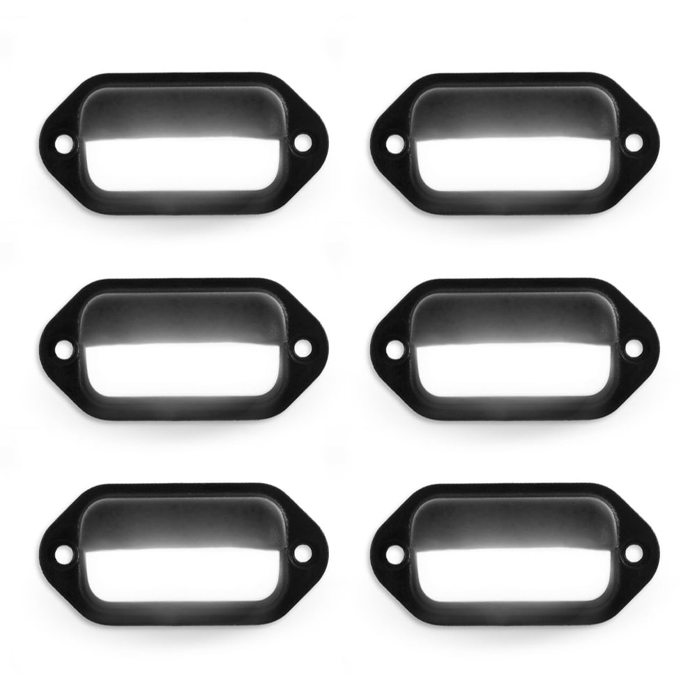 12v LED Boat Lights RV Courtesy Light License Plate Lights for Trailer Truck Camper Surface Mount 0.1 Watt, IP65, 6000K White Lighting, Pack of 6