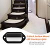 Dream lighting 12V RV Marine Boat Interior Lights LED Courtesy Step Stair Deck Light Trailer License Plate Light, Surface Mount Fixture 0.1watt Warm White Lighting Oval Black Shell 2.6inch, Pack of 6 view 2