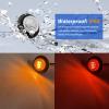 Dream lighting 12volt 3/4 Inch Amber LED Side Marker Lights Trailer Led Clearance Light Recessed Mount Pack of 10 view 3